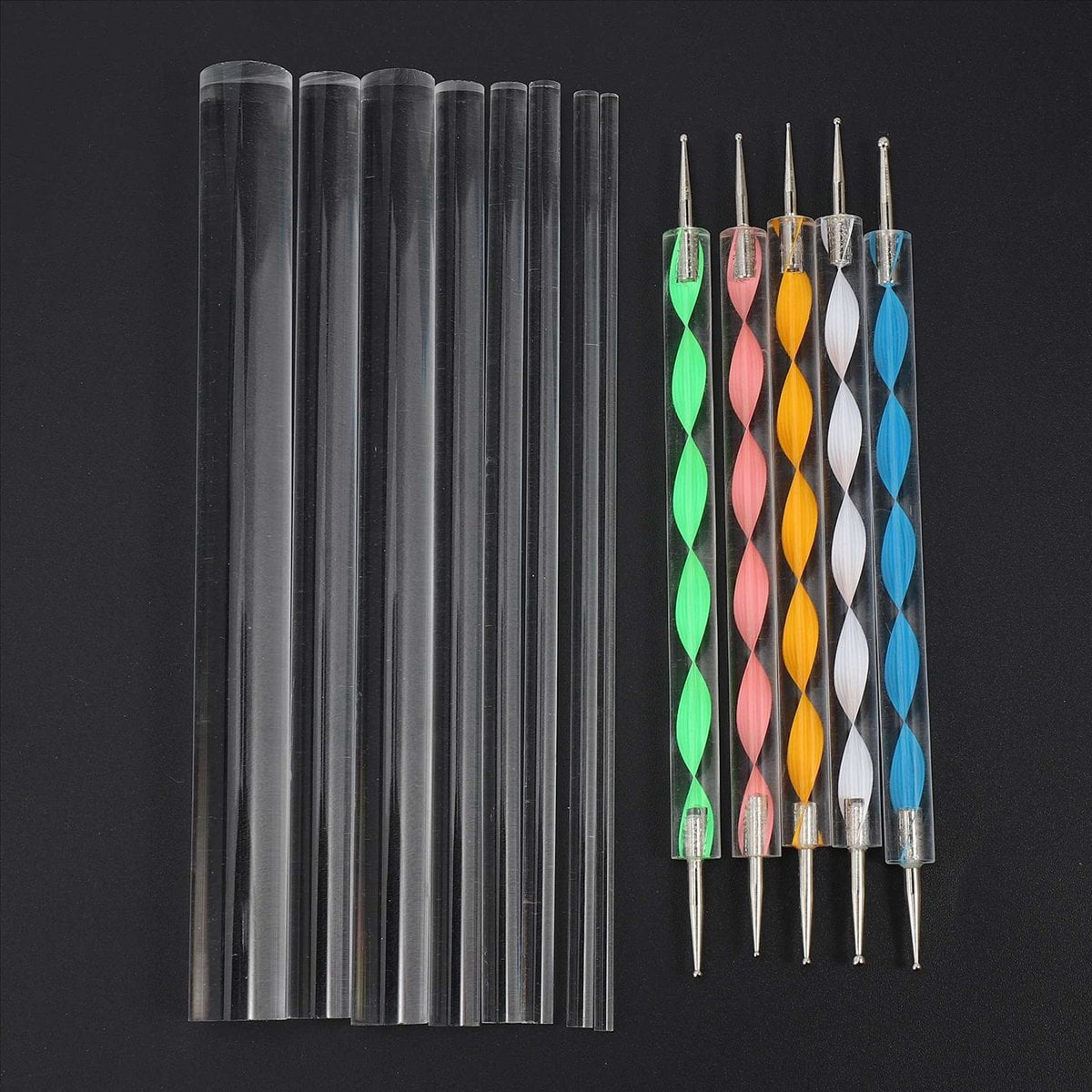 10X Mandala Dotting Tools Set for Painting Rocks, Rock Stone Painting Pen Polka Dot Tool Template Cosmetic Brush