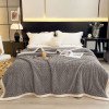 Manta de franela extra gruesa de doble capa, ideal para la siesta en la oficina, manta cálida y acogedora para la cama o el sofá.