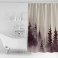 thumbnail image 4 of Extra Long Shower Curtain 72x96 Inch, Vintage Forest Shower Curtain Waterproof Bathroom Decor Farmhouse Pine Trees Natural Landscape Fabric Bath Curtain Set Accessories with Hooks, 4 of 6