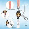 thumbnail image 2 of SUTENGDA ID Card Lanyard 32.9” Breakaway Safety Clasp Rhinestone Lanyards Crystal ID Card Holder (White Retractable Badge), 2 of 7