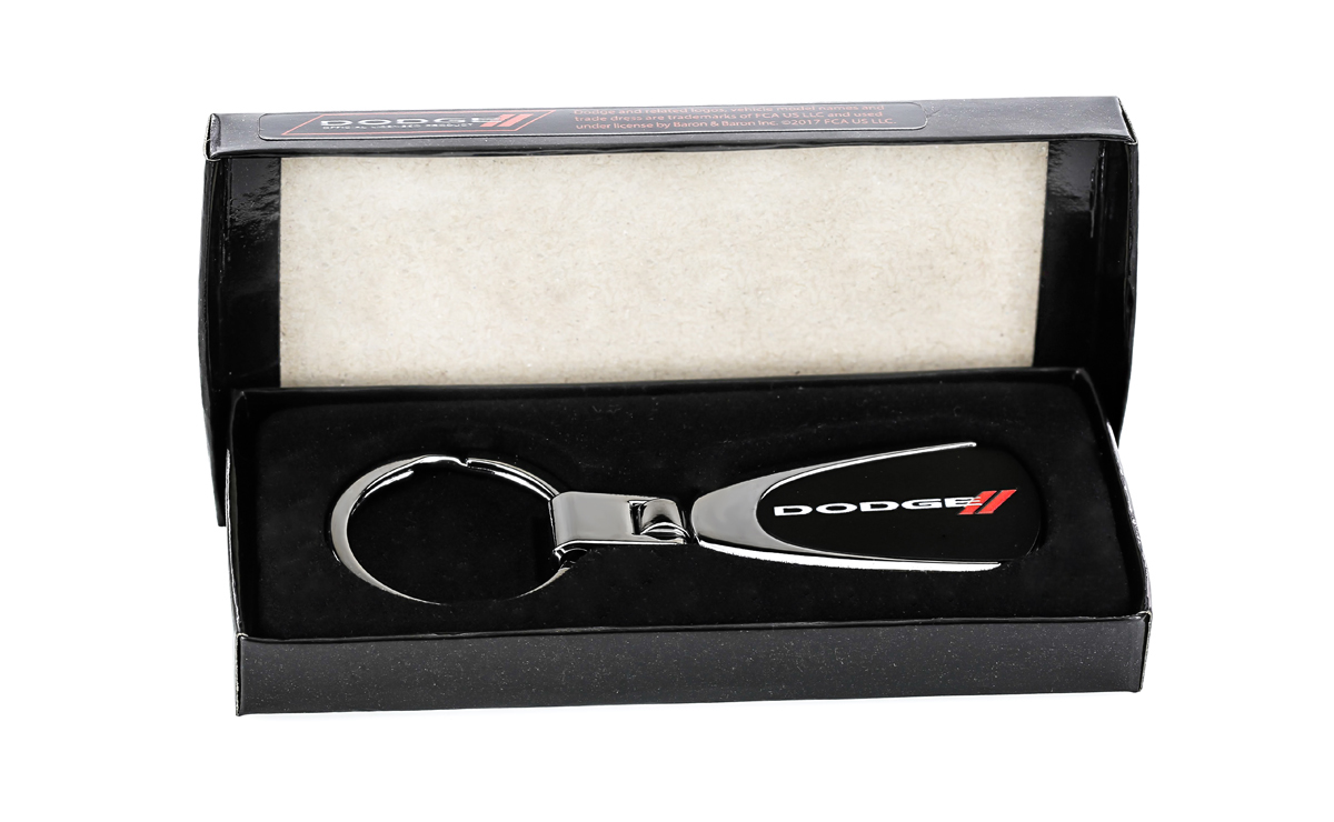 Chrysler UV printed wordmark Pear Shape KeyChain Fob