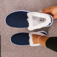 thumbnail image 4 of Wowcloth Women's Fashion Casual Slip-On Flats – Comfortable Knit Upper with Faux Fur Trim & Round Toe Design for Everyday Spring Autumn Wear, 4 of 9