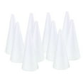 thumbnail image 4 of segolike White Cone Shape Foam DIY Craft Material Holiday Party Accessory Children Table 98mm 10Pcs, 4 of 9