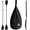 Black and Black, variant on Paddle - 3-Piece Adjustable Aluminium SUP Paddle with Glass Fiber Blade for Surfing, Floating, Water Sports