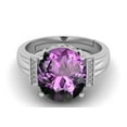 thumbnail image 3 of 8.50 Carat 925 Sterling Silver Natural Purple Amethyst Gemstone Wedding Ring For Women And Men, 3 of 4