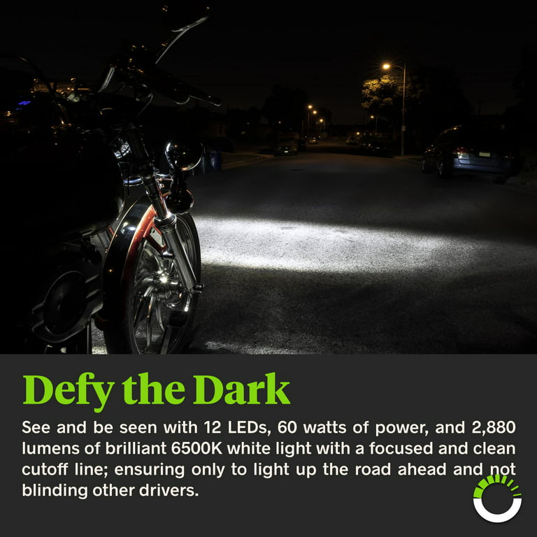 Black 4.5? Halo LED Fog Passing Lamp Lights w/ Turn Signal for Harley Davidson