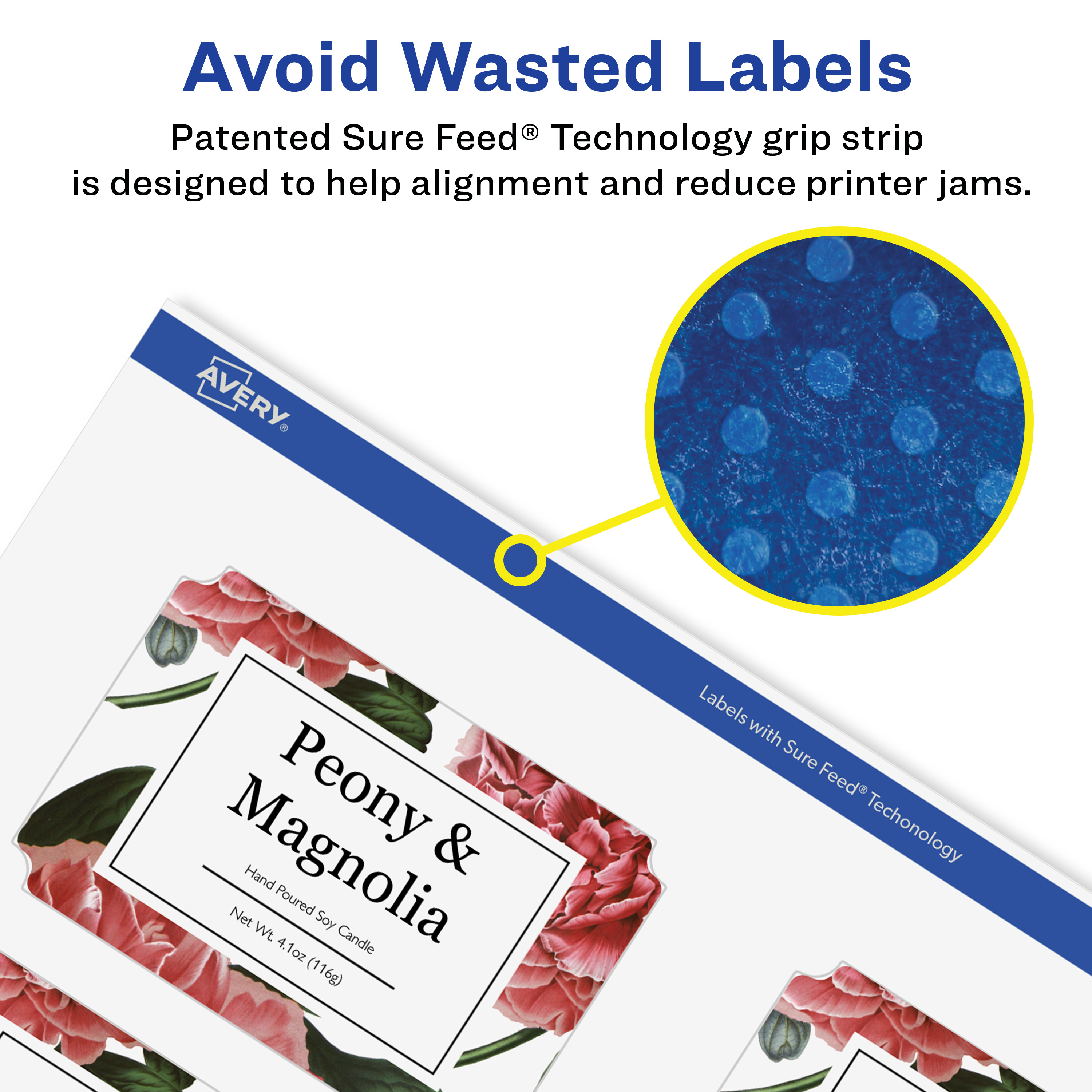 Avery Glossy Clear Rectangle Scalloped Labels, 2" x 3", 200ct
