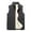 Grey, variant on Puffer vest Mens Thickened Warm Vest Stand Up Loose Casual Vest Jacket