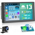thumbnail image 2 of 2+64G Android 13 Double Din Car Stereo with Wireless Carplay, 7 Inch Touch Screen Android Auto Car Radio GPS WiFi Camera, 2 of 5