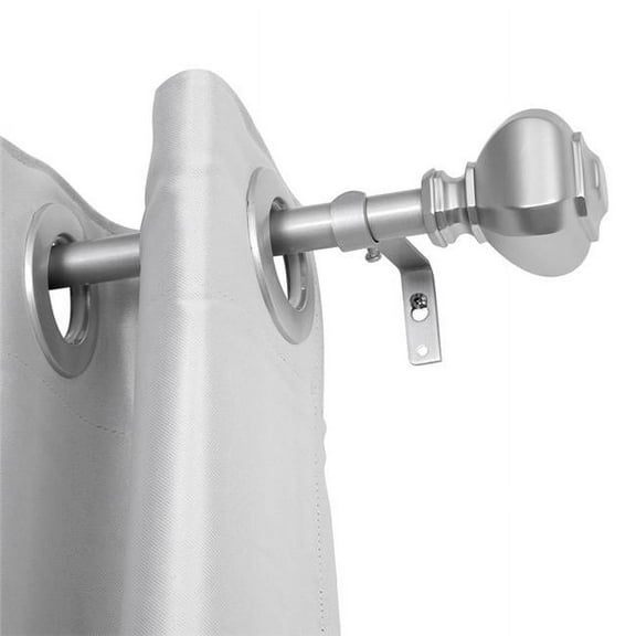 0.75 in. Single Decorative Drapery Adjustable Curtain Rods for Windows 28 to 48 in. - Nickel