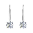thumbnail image 2 of 5/8 Carat Diamond Leverback Drop Earrings in 10K White Gold - IGI Certified, 2 of 4
