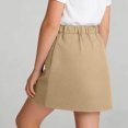 thumbnail image 5 of Tdoqot Girls Cargo Skirts with Pockets- Fashion Casual Summer Elastic Waist Kids Hiking Mini Skirt Khaki Size 5-14, 5 of 9