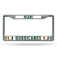 thumbnail image 3 of Miami Hurricanes Chrome License Plate Frame, 3 of 4