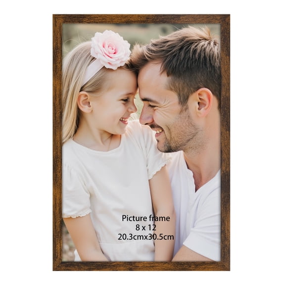 Brown 8x12 Picture Frame 1 Pack , Classic Picture Frames 8x12 for Tabletop Wall Vertical or Horizontal Display