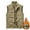 Khaki, variant on IYTR Men's Stand Collar Fleece Lined Waistcoat Winter Warm Sleeveless Multi-Pockets Jacket Outdoor Full Zip Up Waistcoat Army Green XXL