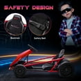 thumbnail image 6 of Aosom 24V 8.1 MPH Electric Go Kart with Music, Horn, Slow Start, Red, 6 of 10