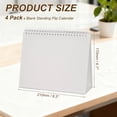 thumbnail image 2 of Uxcell 4 Pack Blank Desk Calendar Base, Flip Calendar Standing 8.3 x 6.7" Pearl Paper Small Desk Calendar for DIY Home Office Desktop Accessory Decor Monthly Planner, White, 2 of 6