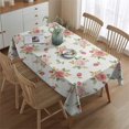 thumbnail image 2 of Pioneer Flower Floral Print Pattern Rectangle Tablecloth 60"x84", Waterproof Polyester Table Cloth, Wipeable Spillproof for Dining Camping Indoor Outdoor, 2 of 5
