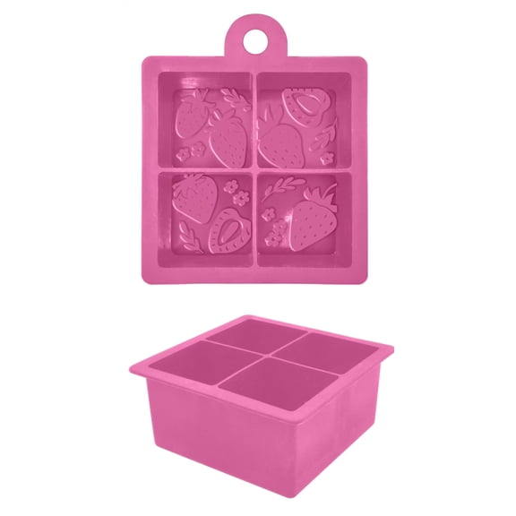 Mainstays Silicone Ice Cube Tray Pink