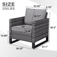 thumbnail image 6 of POCASSY Patio Lounge Accent Chair with Cushions - 2PCS, Gray Rattan, 6 of 6