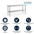 thumbnail image 3 of Flash Furniture Reader Stainless Steel 18 Gauge Prep and Work Table with Undershelf - NSF Certified - 72"W x 30"D x 34.5"H, 3 of 13
