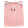 thumbnail image 3 of UJNDER Girls Wearable Hooded Thick Absorbent Coral Cartoon Print Bath Towel Wrap Robe Dress for Kids Girls Robe,Pink,One Size, 3 of 9