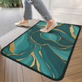 thumbnail image 4 of Teal Gold Marble Pattern Door Rugs,Washable Non Slip Door Mats Indoor,Decorative Door Mats,Entry Mat Indoor for Entrance,Bedroom,Kitchen,Bathroom,30"x17", 4 of 6