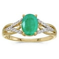 thumbnail image 2 of Oval Emerald and Diamond Cocktail Ring 14K Yellow Gold (1.12tcw), 2 of 2