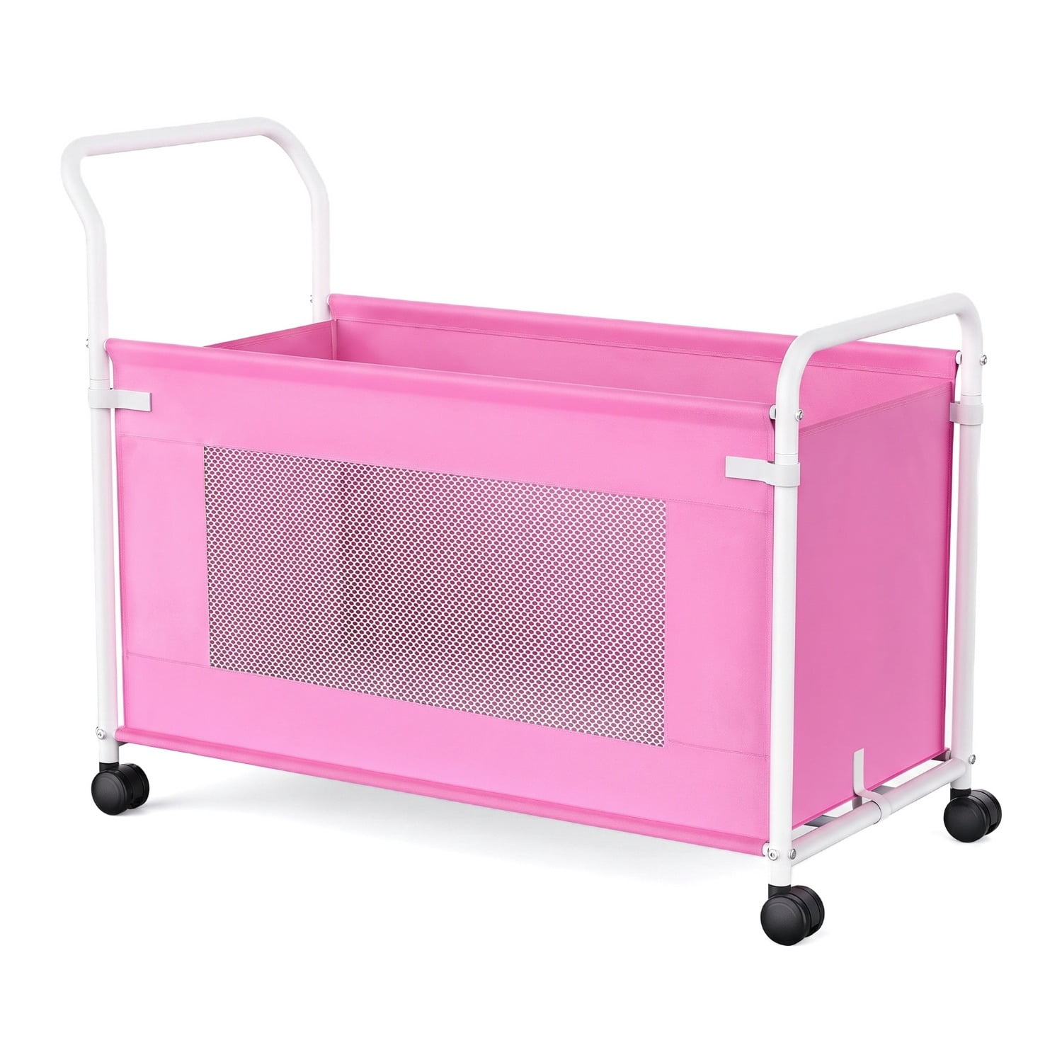 Unbranded Extra Large Toy Box for Kids Heavy Duty Toy Storage Organizer Pink 180 L Capacity 360° Rotating Wheels Durable Fabric Toy Bin for Boys and Girls Toy Chest for Living Room