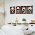 thumbnail image 7 of 1set 4 Pieces Cute Tapestries Mushroom Skull Small Size Aesthetic Tapestry Wall Hanging Vintage Aesthetic Home Decoration for Bedroom Living Room Study Workroom Band Club Society(15" x 20"), 7 of 7