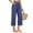 #02Blue, variant on Linen Capri Pants for Women Wide Leg Capris Pant Summer Boho Dressy Casual Elastic Waist Beach Trousers with Pockets White M