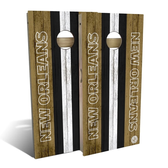 Skip's Garage | New Orleans Football Cornhole Board Set | Includes Boards & Bags | Choose Your Size & Accessories