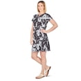 thumbnail image 3 of Larky Lark Womens Key Hole T-Shirt  Dress In Cool & Casual Palm, 3 of 4