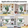 thumbnail image 5 of Sage Green Black Women Kitchen Curtains Window Panels, Spring Eucalyptus Leaves Insulated Window Treatment Curtain, Grommet Curtains for Bedroom/Living Room/Bathroom, 2 Piece 27.5"Wx39"L, 5 of 8