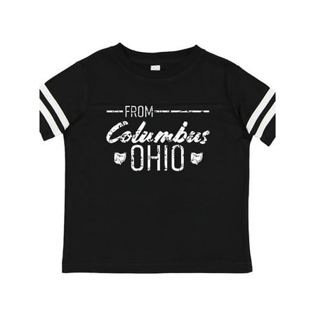 

Inktastic From Columbus Ohio in White Distressed Text Gift Toddler Boy or Toddler Girl T-Shirt