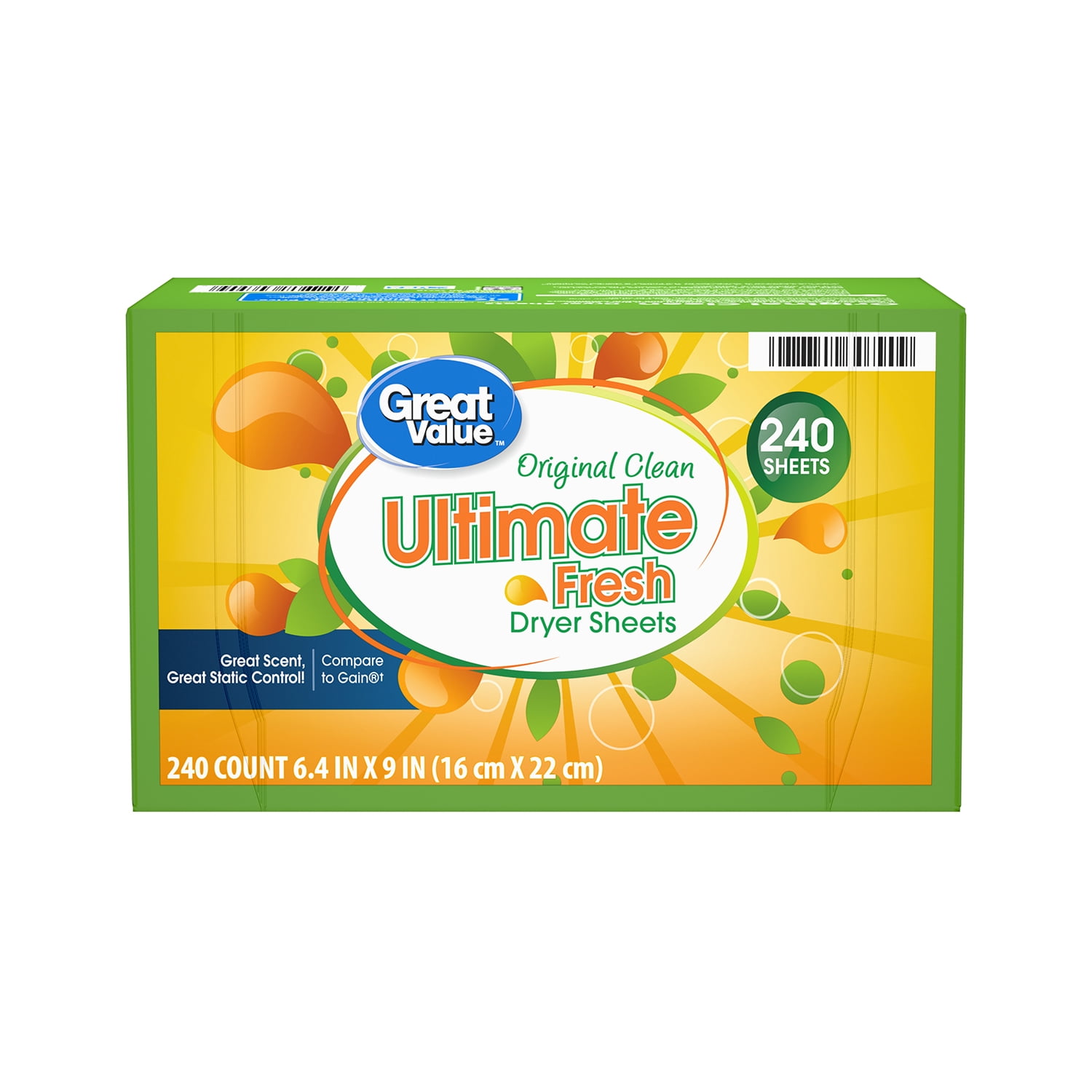 Value Ultimate Fresh Dryer Sheets, Original 240 - Walmart.com