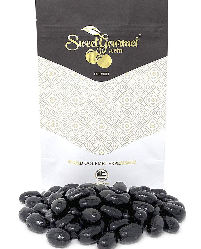 SweetGourmet Jumbo Black Licorice Jelly Beans Bulk Unwrapped 1