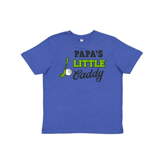 Inktastic Papa's Little Caddy with Golf Club and Ball Youth T-Shirt