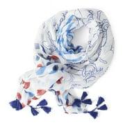 Ariat AI10019597 English Glynn Gloaming Scarf, White & Blue - One Size