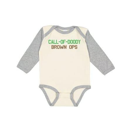 

Inktastic Call Of Doody: Brown Ops Gift Baby Boy or Baby Girl Long Sleeve Bodysuit