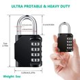 thumbnail image 4 of 1pc Combination Lock Resettable 4 Digit Padlock with Combination Waterproof and Heavy Duty Combination Padlock Outdoor, 4 of 5