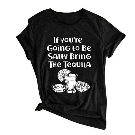 

KEJIG Bustier Tops For Women Women s Fashion Casual Printing O-Neck Loose Short Sleeve T-shirt Pullover Tops