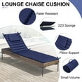 thumbnail image 4 of Pellebant Outdoor Chaise Lounge Cushions, 72"x 21" Foldable Patio Lounger Pads with Headrest, Waterproof and Fade-Resistant for Garden, Pool, Lawn – Navy Blue, 4 of 7