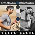 thumbnail image 6 of Sports Headbands for Men and Women (4 Pack) - Lightweight Sweat Band Moisture Wicking Workout Sweatbands for Running, Cross Training, Yoga and Bike,Unisex Hairband, 6 of 8