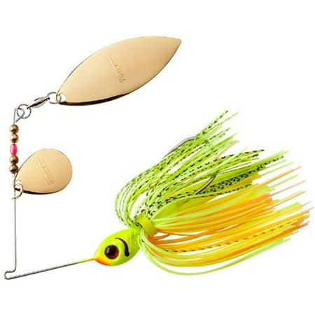 Blade Spider - Booyah Tandem Blade Spinner Bait 3/8oz Chartreuse Perch, BYBT38639