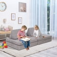 thumbnail image 2 of Ulax Furniture Kids and Toddler Play Couch, Convertible Folding Sofa, Durable Foam Modular Design, 2 of 8