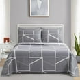 thumbnail image 4 of Marina Decoration Ultra Soft Silky Deep Pocket Rich Printed Bedding Rayon from Bamboo All Season Sheet Set with Pillowcases, Modern Fantasy Geometric Pattern, 4 of 7