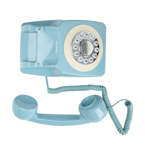 Teléfono Retro Con Cable, Teléfono Fijo ABS Classic Elegant para La Llamada para el Número de dial para Familias para Empresas