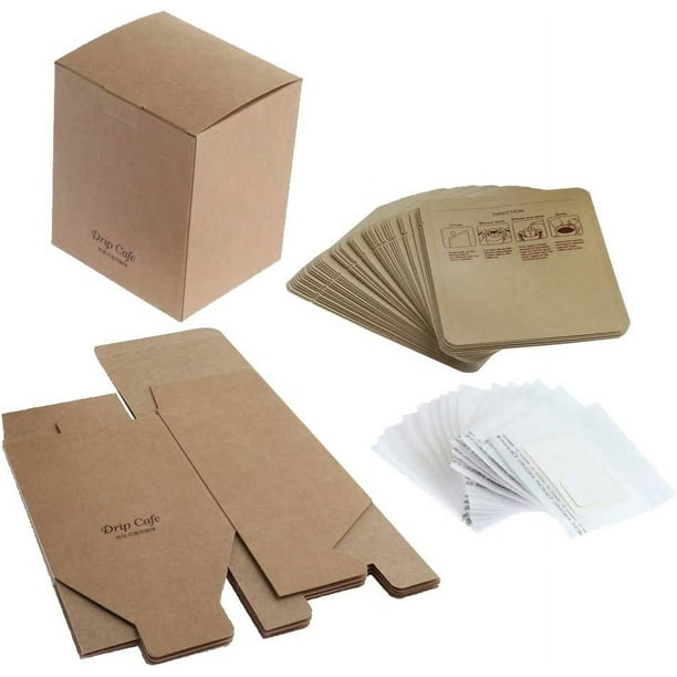 105 bolsas de café desechables con orejas colgantes, bolsas de filtro de café por goteo portátiles
