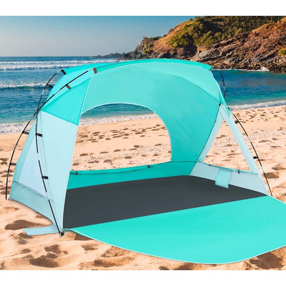 Carpa de playa Etto, 285 x 168 x 185 cm, UPF 50+, impermeable para 6 personas